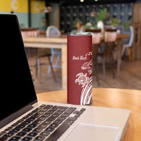 Aloha Hawaii Island Personalized Skinny Tumbler Crimson Dreamy Turtle