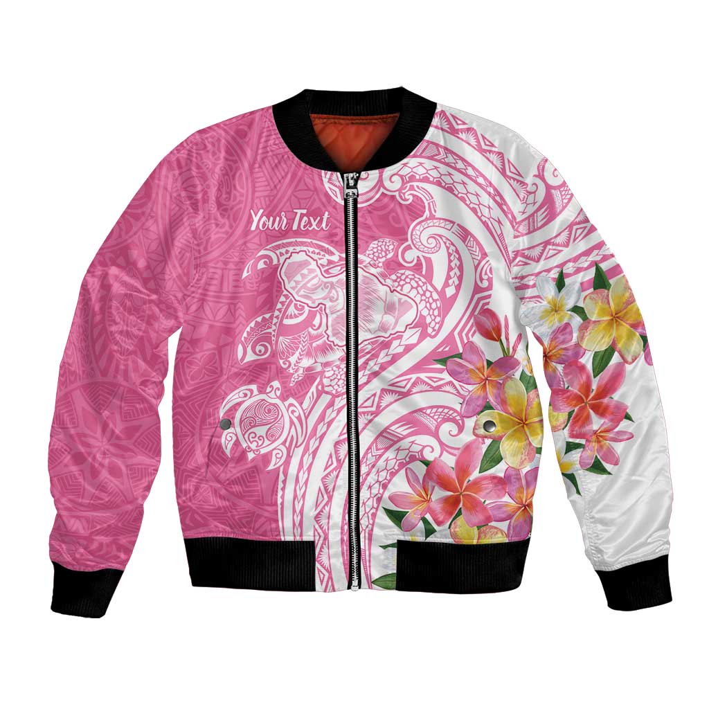 Aloha Maui Island Personalized Bomber Jacket Rose Dreamy Turtle