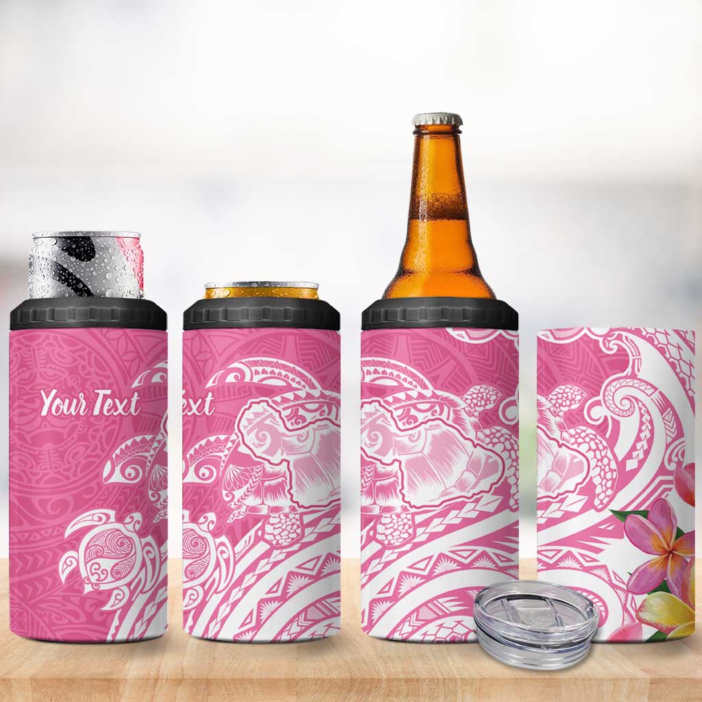 Aloha Maui Island Personalized 4 in 1 Can Cooler Tumbler Rose Dreamy Turtle