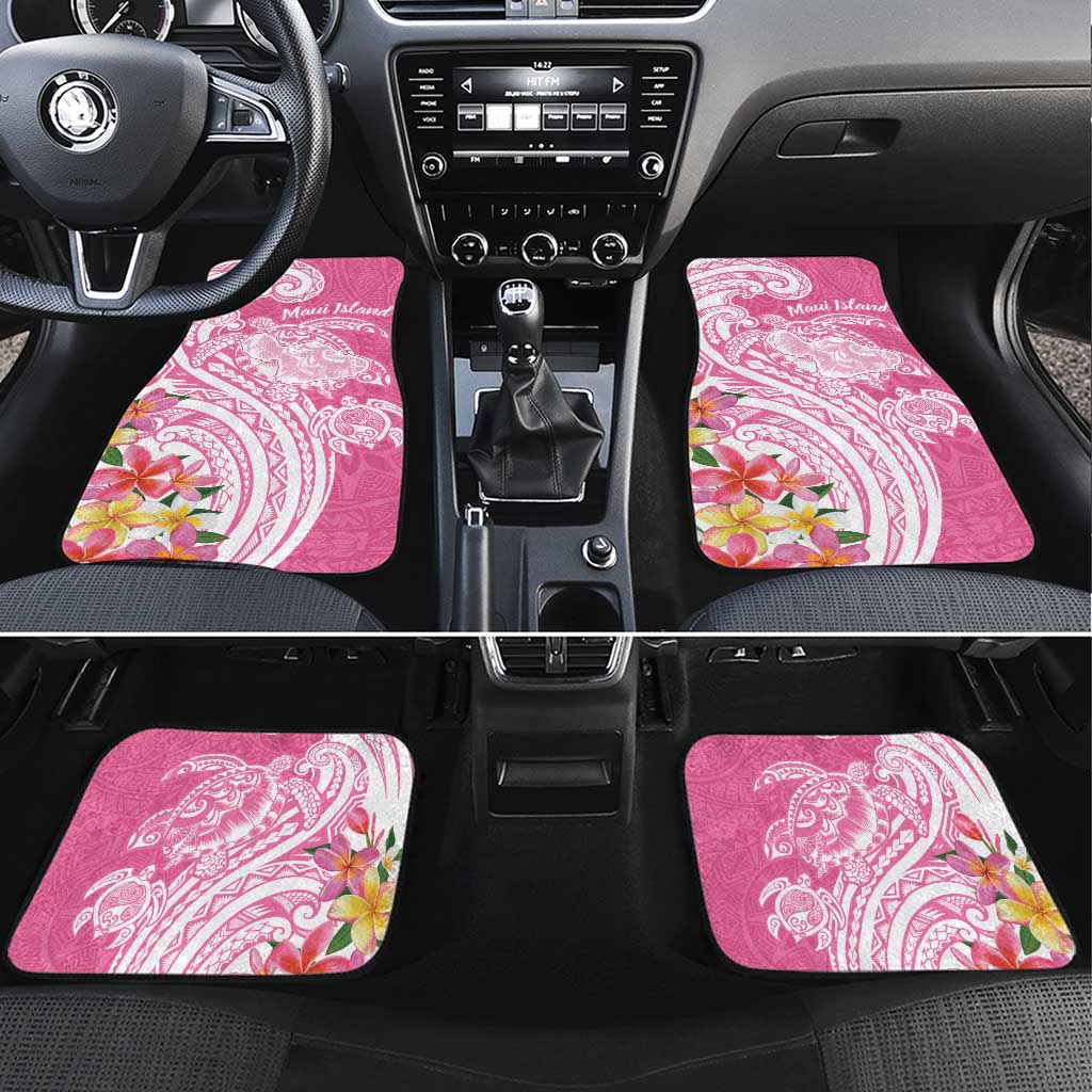 Aloha Maui Island Personalized Car Mats Rose Dreamy Turtle