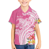 Aloha Maui Island Personalized Family Matching Off The Shoulder Long Sleeve Dress and Hawaiian Shirt Rose Dreamy Turtle LT7 Son's Shirt Rose Pink - Polynesian Pride