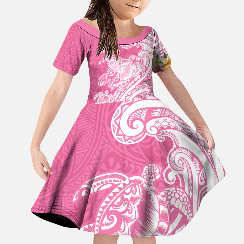 Aloha Maui Island Personalized Family Matching Puletasi and Hawaiian Shirt Rose Dreamy Turtle