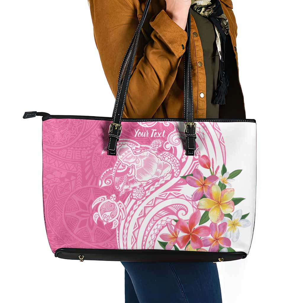 Aloha Maui Island Personalized Leather Tote Bag Rose Dreamy Turtle