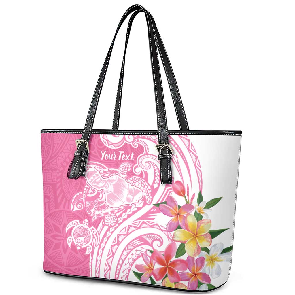 Aloha Maui Island Personalized Leather Tote Bag Rose Dreamy Turtle