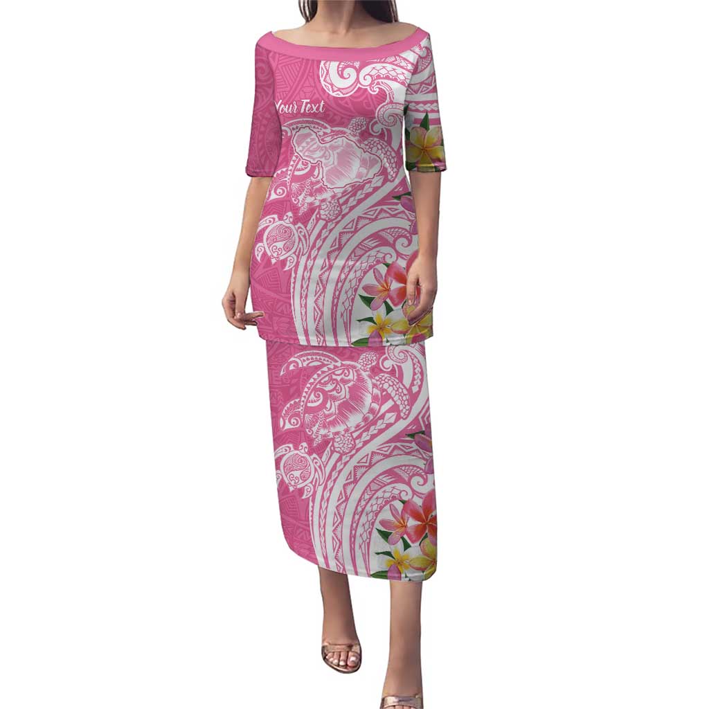 Aloha Maui Island Personalized Puletasi Rose Dreamy Turtle