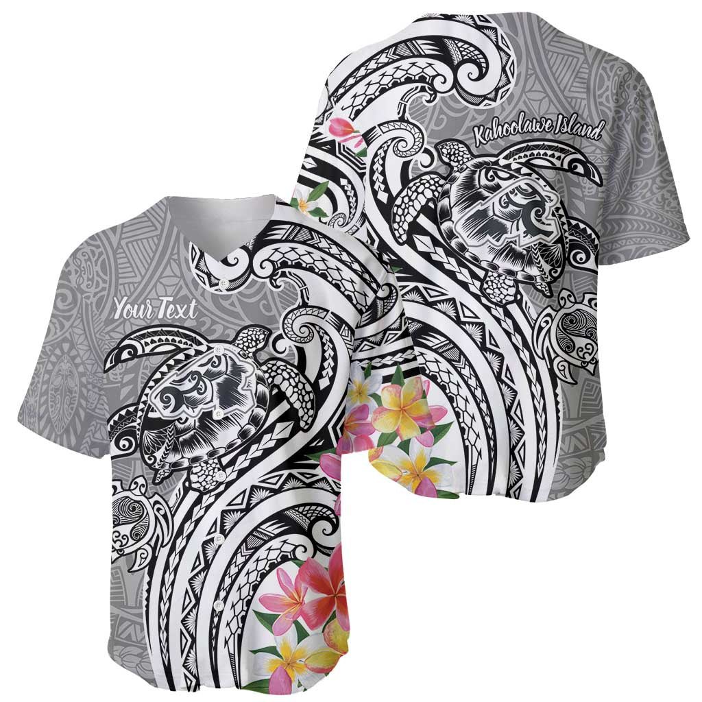 Aloha Kahoolawe Island Personalized Baseball Jersey Ashen Dreamy Turtle