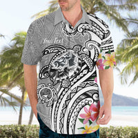 Aloha Kahoolawe Island Personalized Hawaiian Shirt Ashen Dreamy Turtle