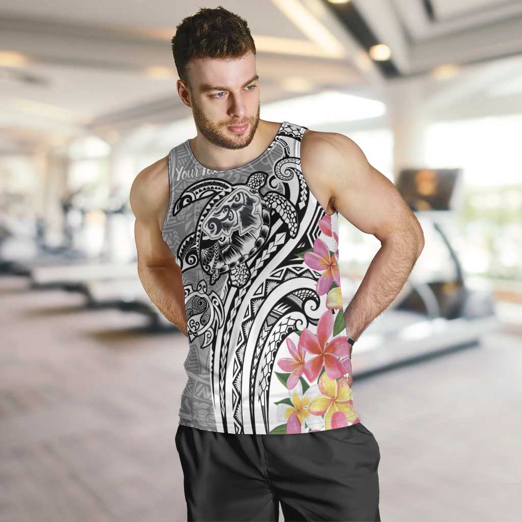 Aloha Kahoolawe Island Personalized Men Tank Top Ashen Dreamy Turtle LT7 Grey - Polynesian Pride