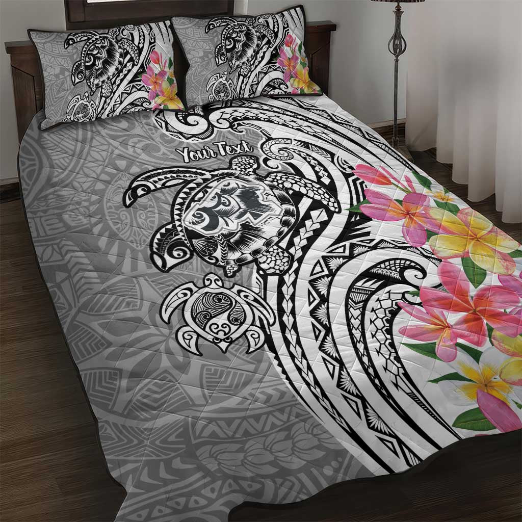 Aloha Kahoolawe Island Personalized Quilt Bed Set Ashen Dreamy Turtle