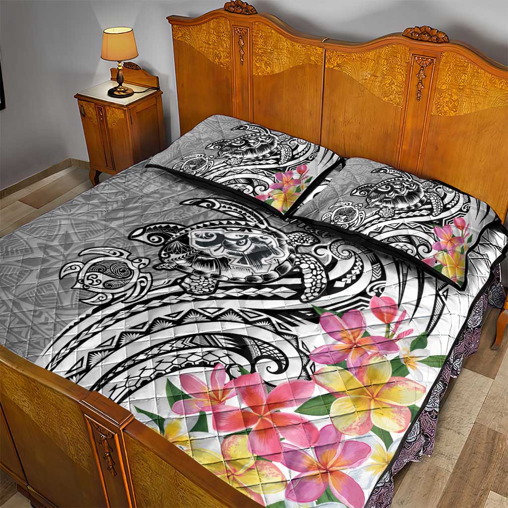 Aloha Kahoolawe Island Personalized Quilt Bed Set Ashen Dreamy Turtle