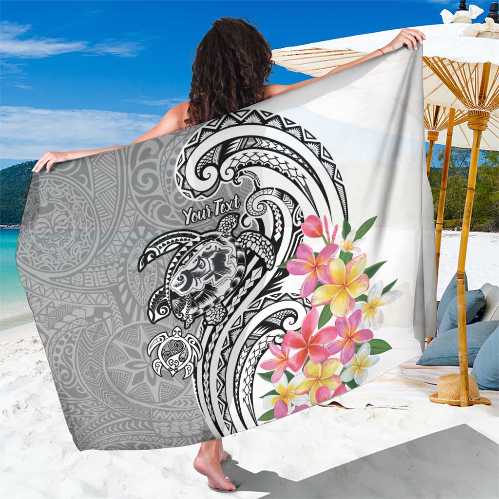 Aloha Kahoolawe Island Personalized Sarong Ashen Dreamy Turtle