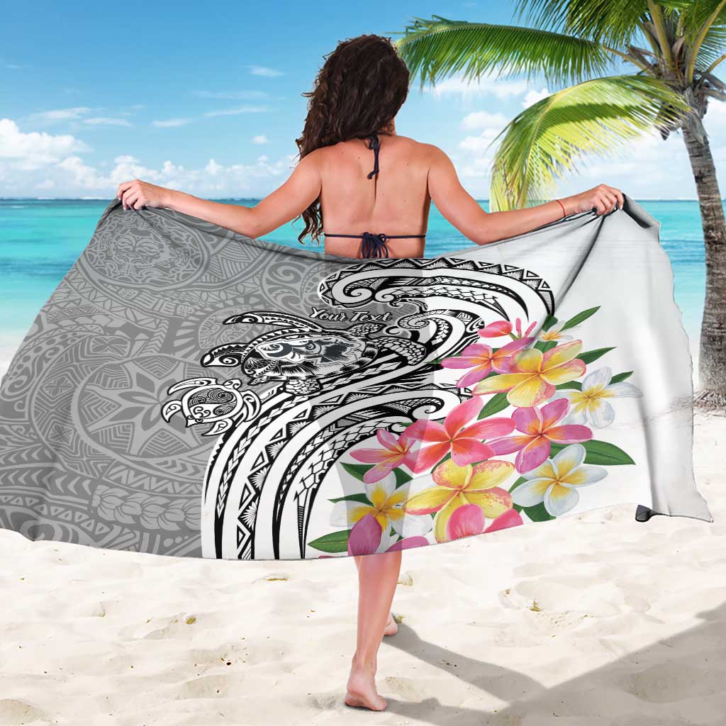 Aloha Kahoolawe Island Personalized Sarong Ashen Dreamy Turtle