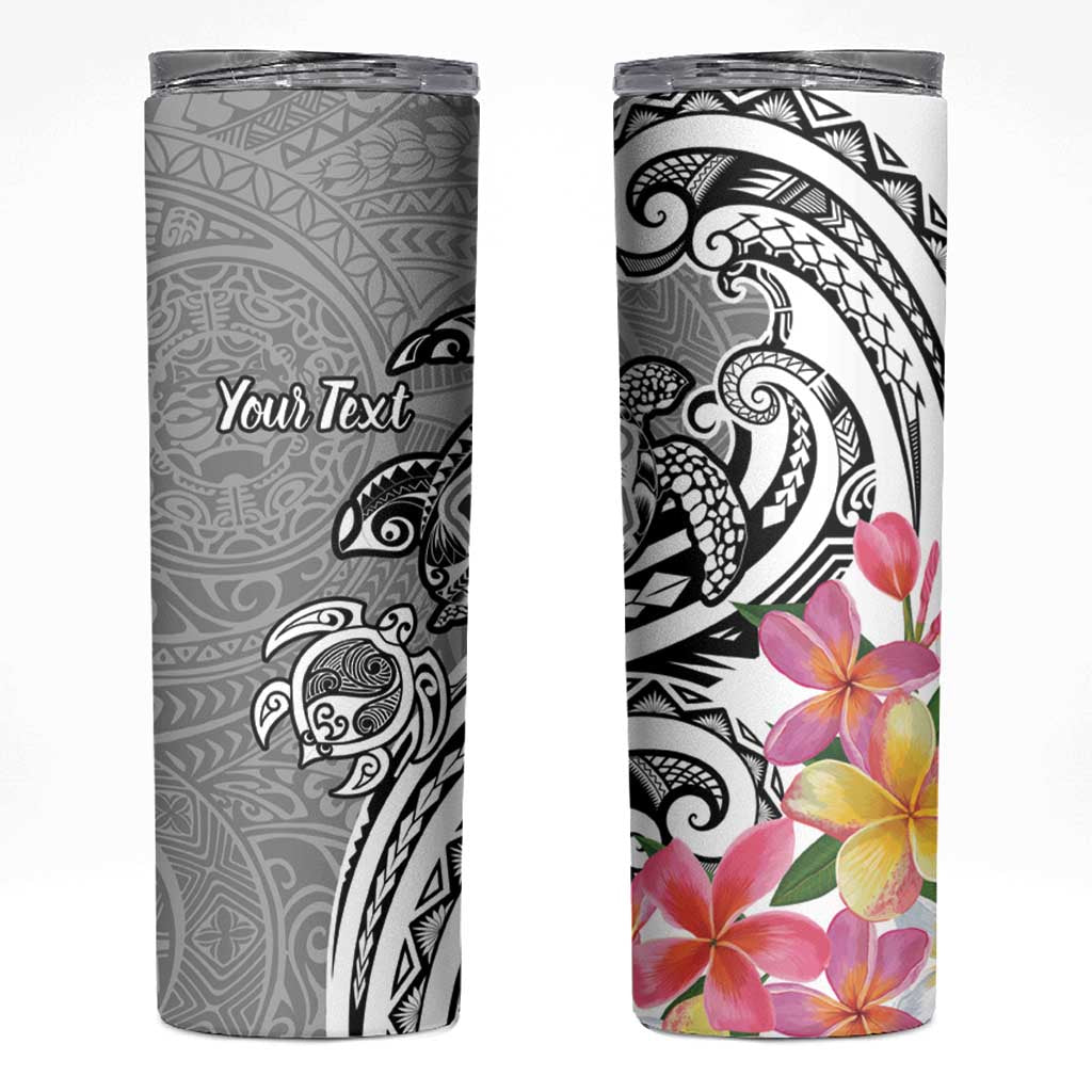 Aloha Kahoolawe Island Personalized Skinny Tumbler Ashen Dreamy Turtle