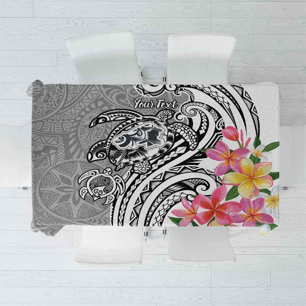 Aloha Kahoolawe Island Personalized Tablecloth Ashen Dreamy Turtle