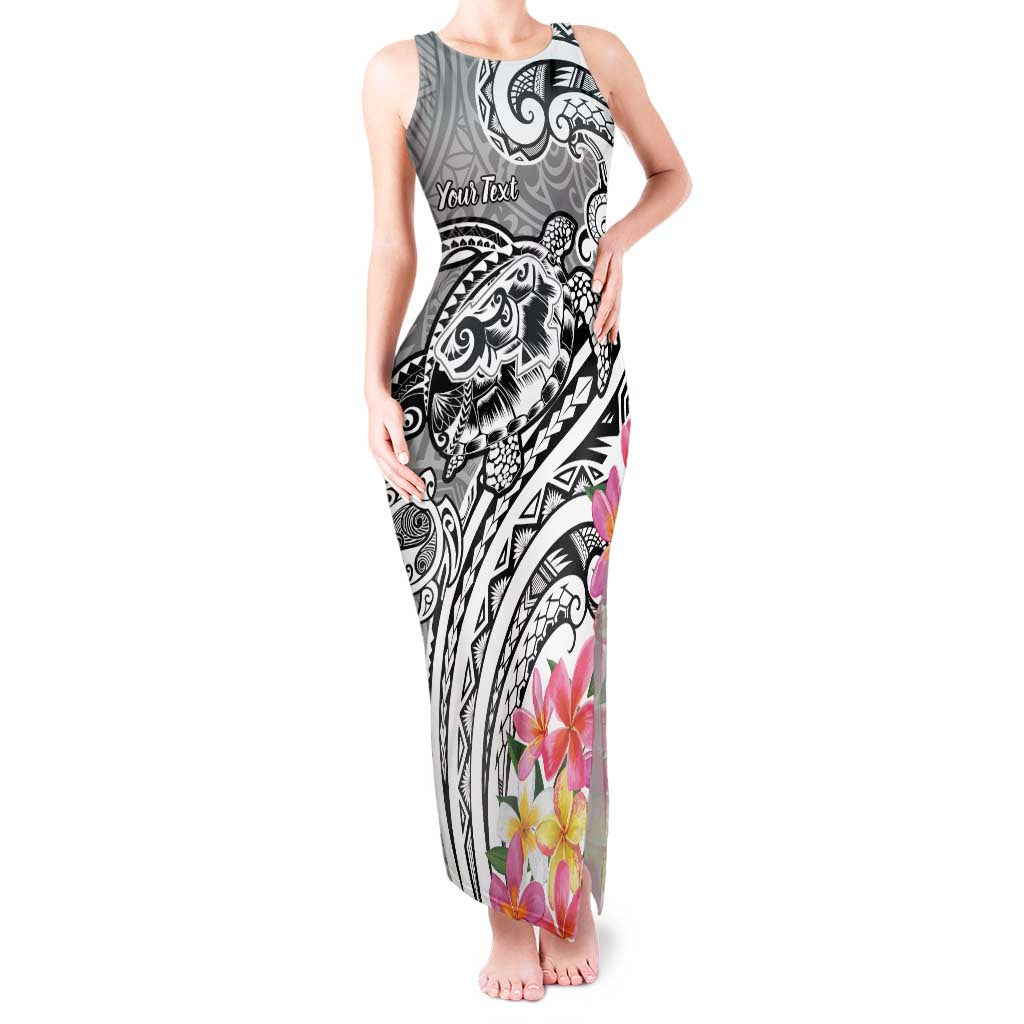 Aloha Kahoolawe Island Personalized Tank Maxi Dress Ashen Dreamy Turtle LT7 Women Grey - Polynesian Pride
