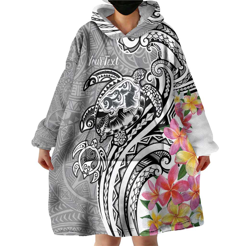 Aloha Kahoolawe Island Personalized Wearable Blanket Hoodie Ashen Dreamy Turtle