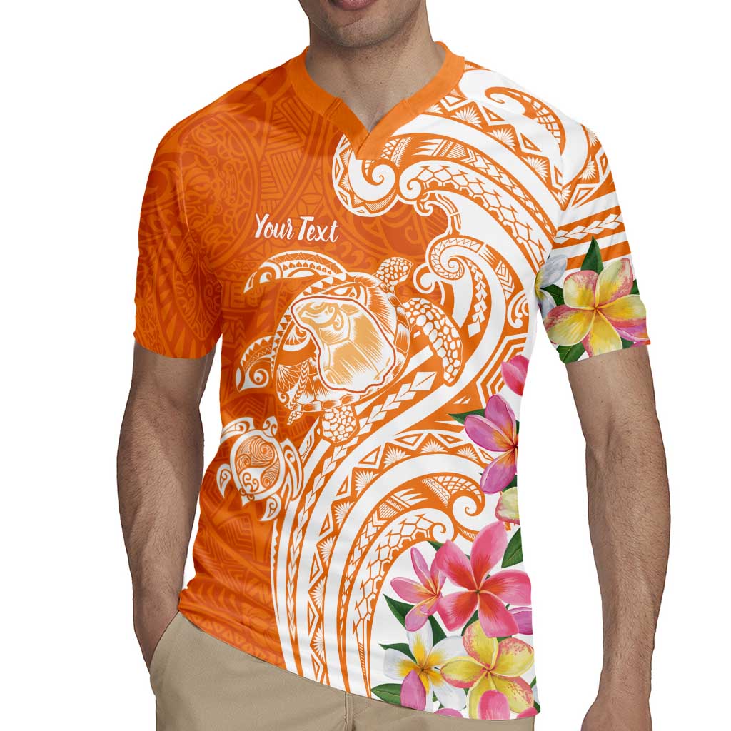 Aloha Lanai Island Personalized Rugby Jersey Orange Dreamy Turtle