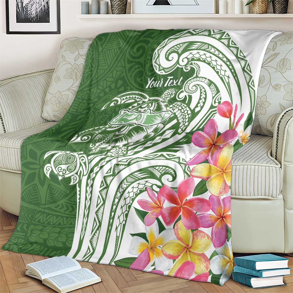 Aloha Molokai Island Personalized Blanket Sage Dreamy Turtle