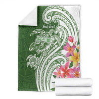 Aloha Molokai Island Personalized Blanket Sage Dreamy Turtle