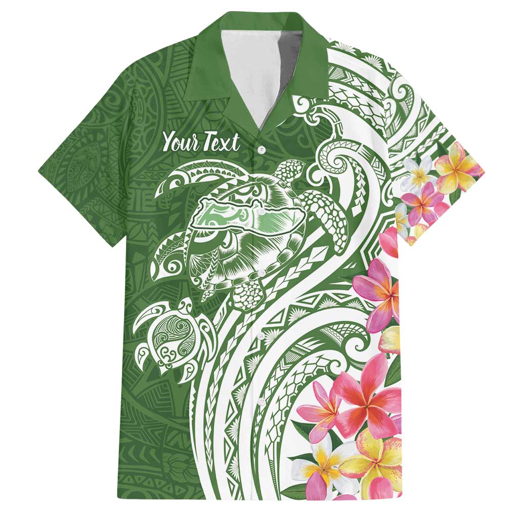 Aloha Molokai Island Personalized Family Matching Summer Maxi Dress and Hawaiian Shirt Sage Dreamy Turtle