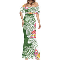 Aloha Molokai Island Personalized Mermaid Dress Sage Dreamy Turtle