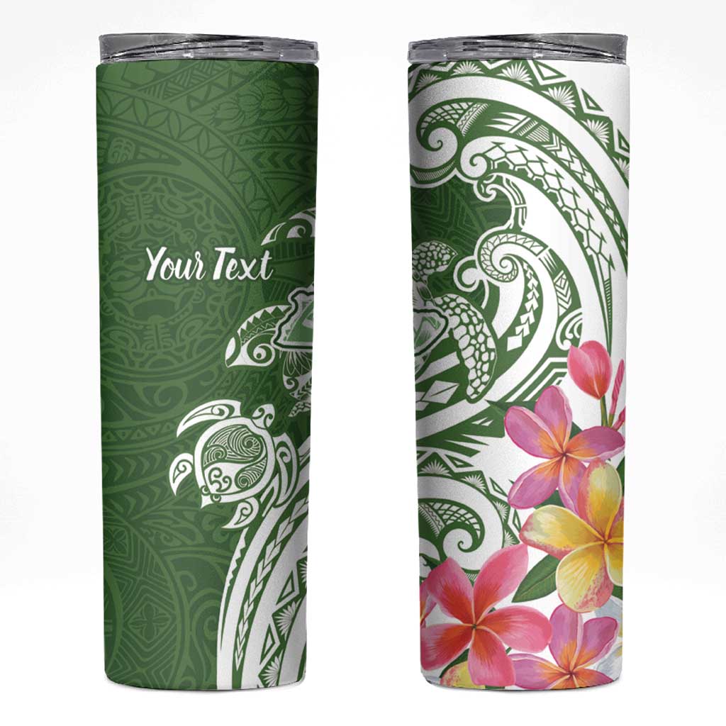 Aloha Molokai Island Personalized Skinny Tumbler Sage Dreamy Turtle