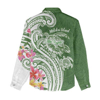 Aloha Molokai Island Personalized Women Casual Shirt Sage Dreamy Turtle