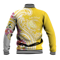 Aloha Oahu Island Personalized Baseball Jacket Yellow Dreamy Turtle