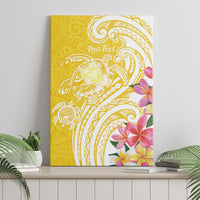 Aloha Oahu Island Personalized Canvas Wall Art Yellow Dreamy Turtle