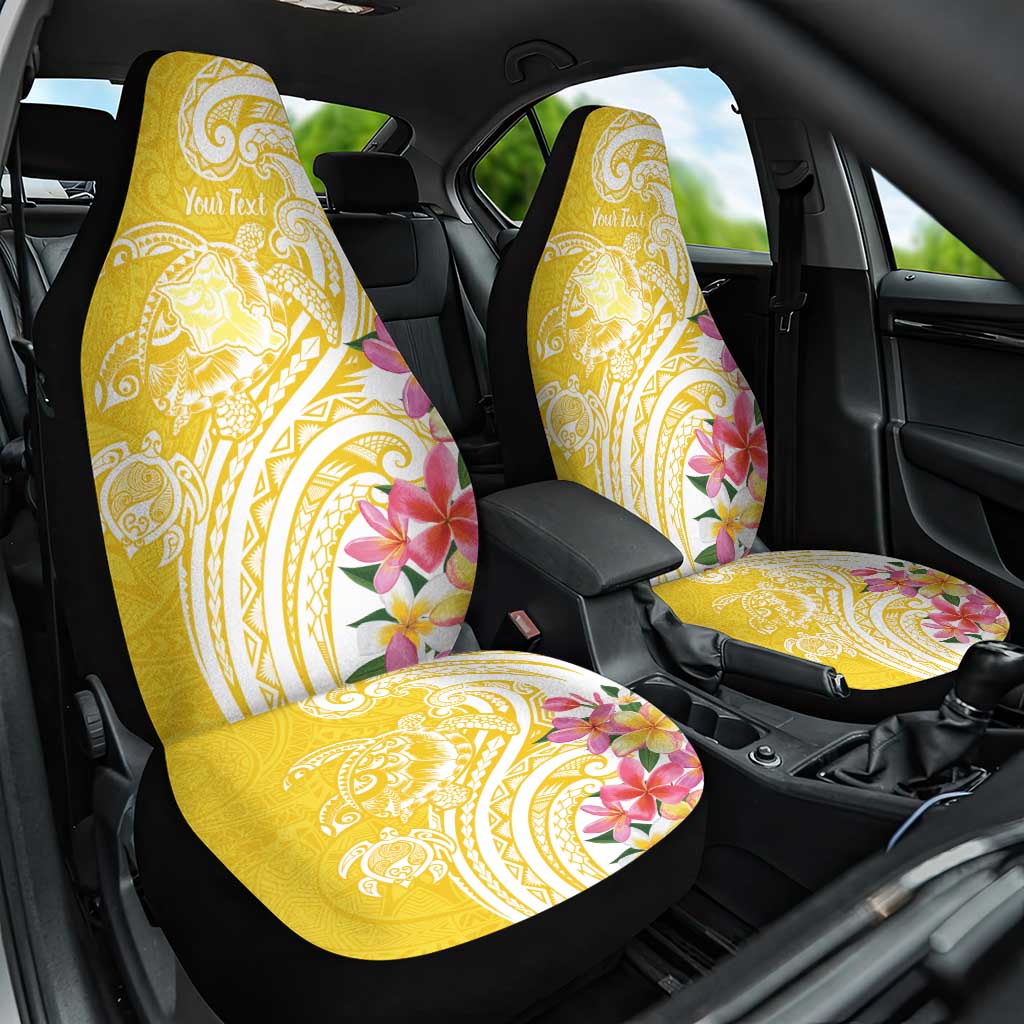 Aloha Oahu Island Personalized Car Seat Cover Yellow Dreamy Turtle