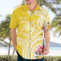 Aloha Oahu Island Personalized Hawaiian Shirt Yellow Dreamy Turtle