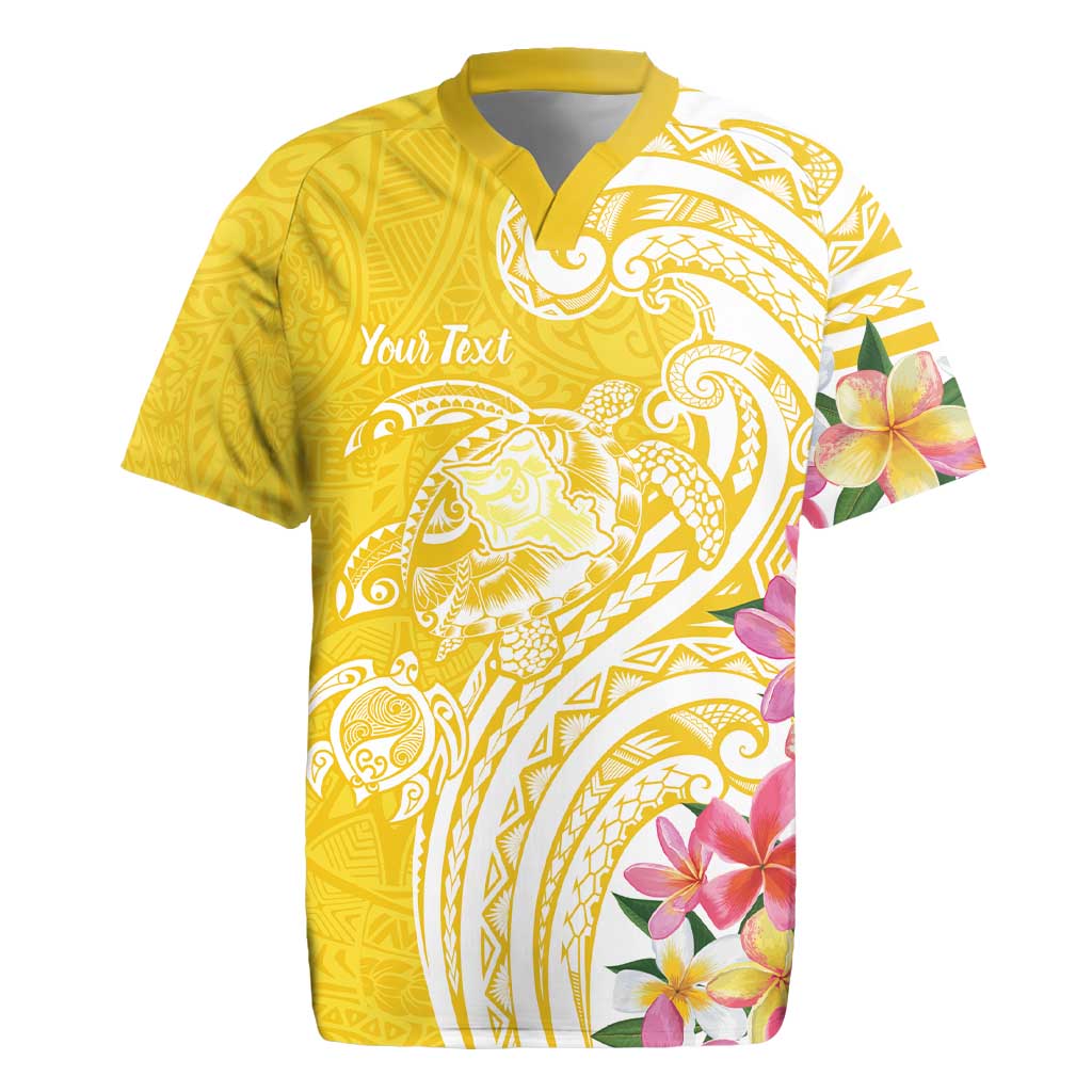 Aloha Oahu Island Personalized Rugby Jersey Yellow Dreamy Turtle