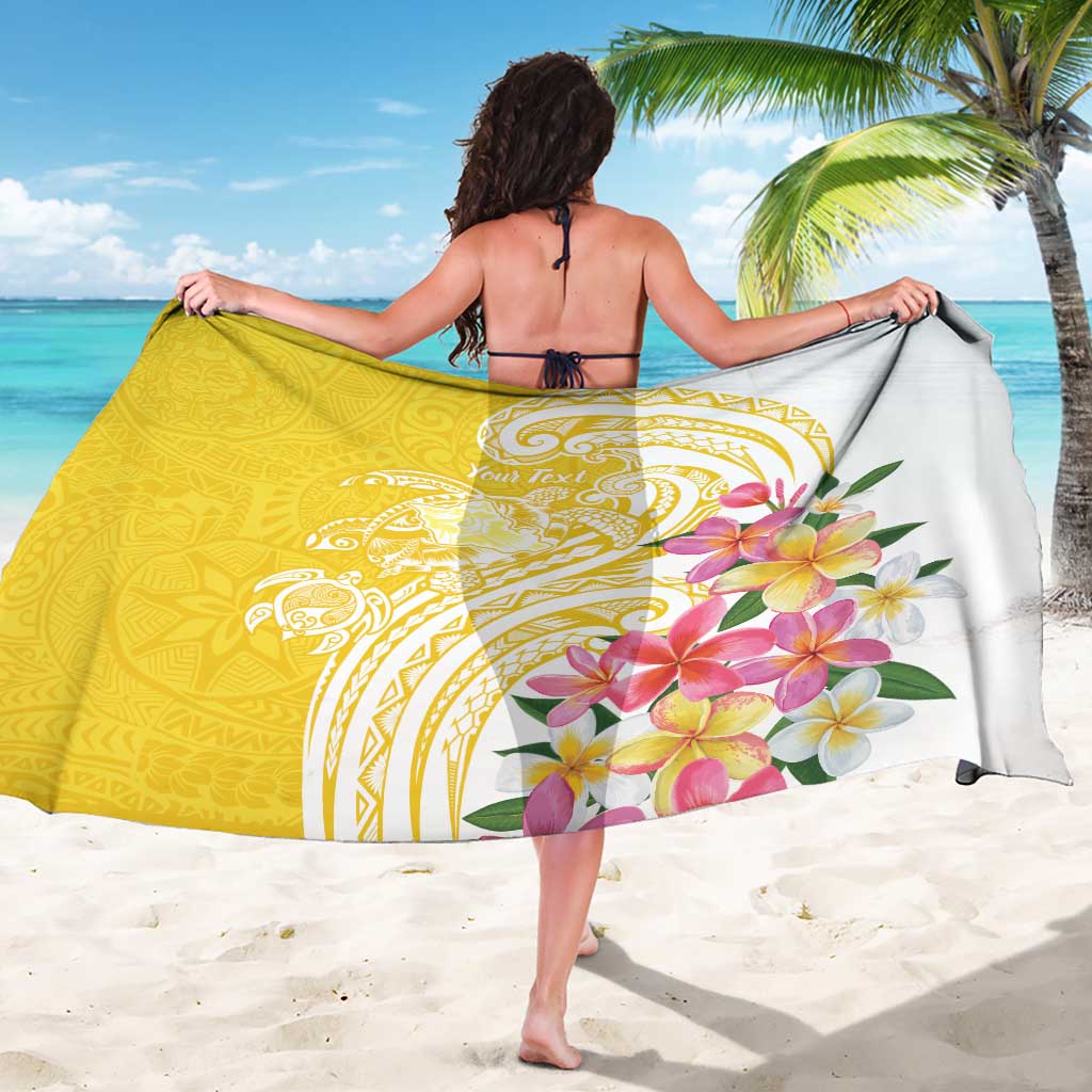 Aloha Oahu Island Personalized Sarong Yellow Dreamy Turtle