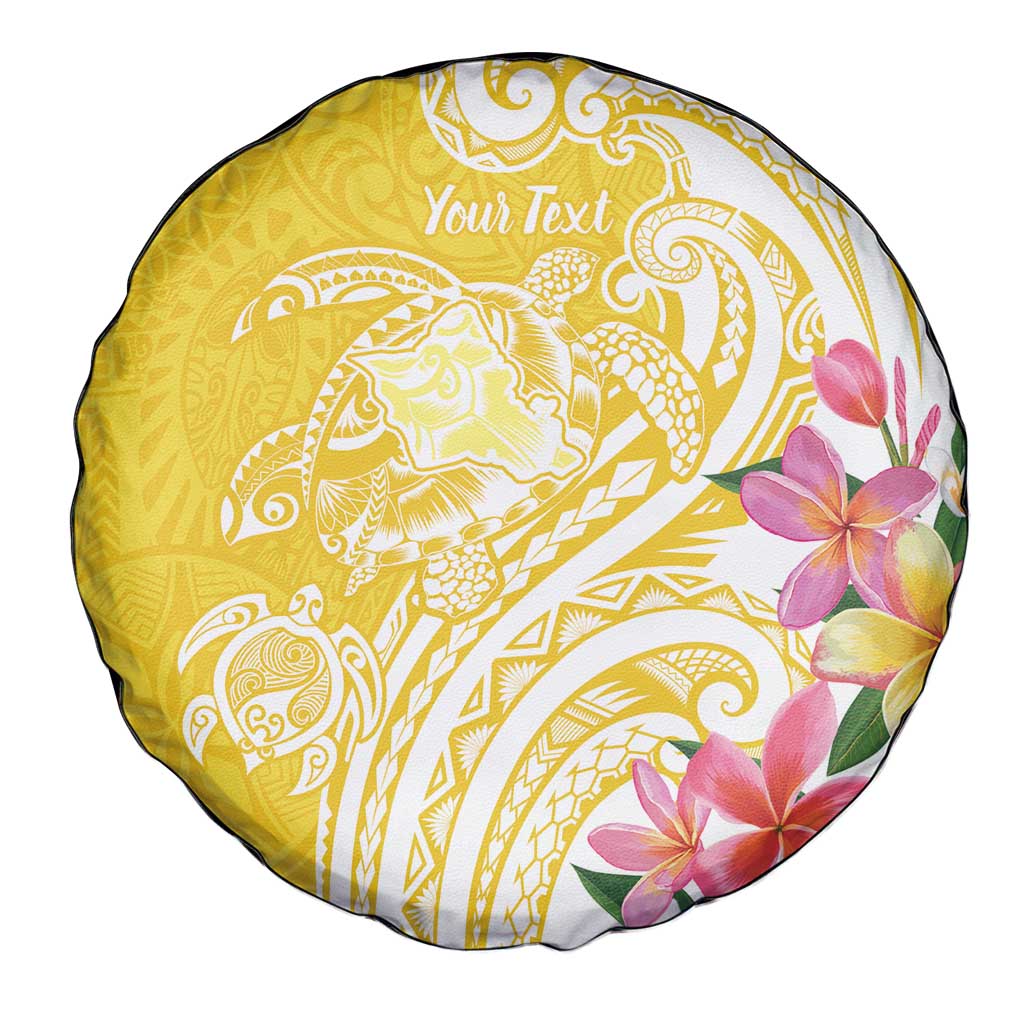 Aloha Oahu Island Personalized Spare Tire Cover Yellow Dreamy Turtle