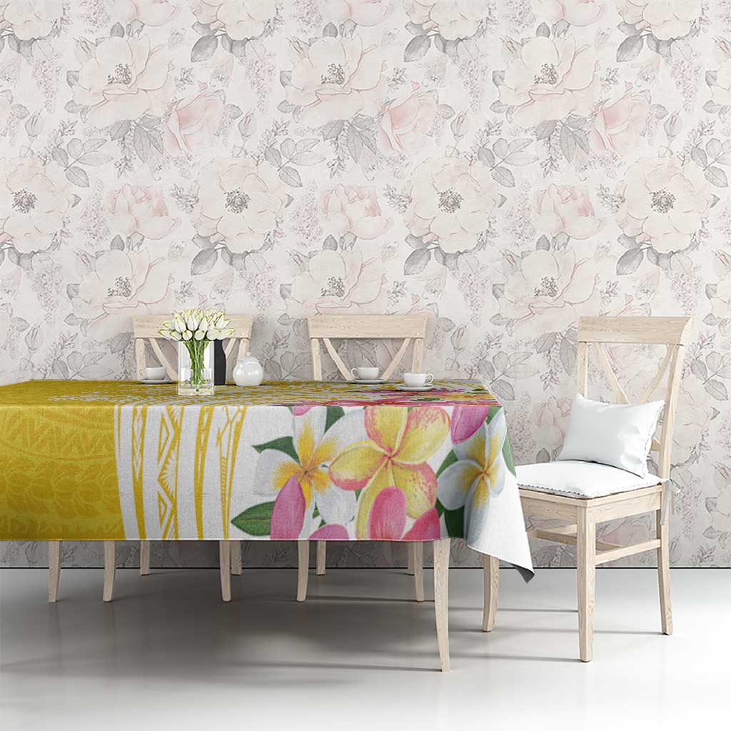 Aloha Oahu Island Personalized Tablecloth Yellow Dreamy Turtle