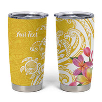 Aloha Oahu Island Personalized Tumbler Cup Yellow Dreamy Turtle