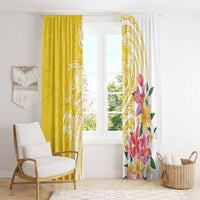 Aloha Oahu Island Personalized Window Curtain Yellow Dreamy Turtle