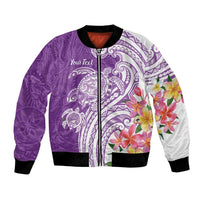 Aloha Kauai Island Personalized Bomber Jacket Lilac Dreamy Turtle