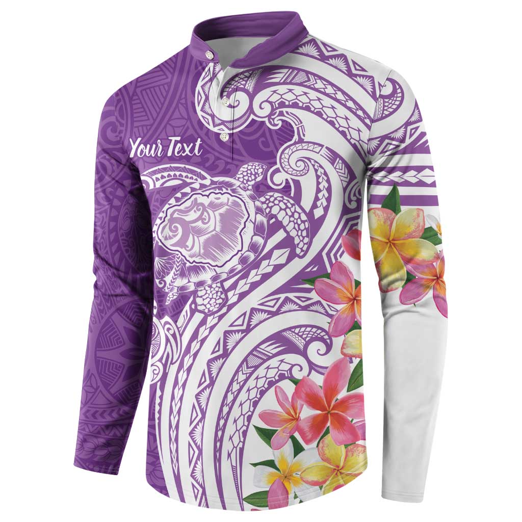Aloha Kauai Island Personalized Button Sweatshirt Lilac Dreamy Turtle
