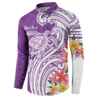 Aloha Kauai Island Personalized Button Sweatshirt Lilac Dreamy Turtle