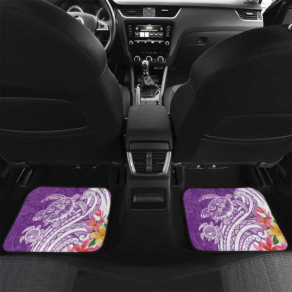 Aloha Kauai Island Personalized Car Mats Lilac Dreamy Turtle