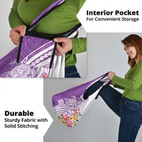 Aloha Kauai Island Personalized Grocery Bag Lilac Dreamy Turtle