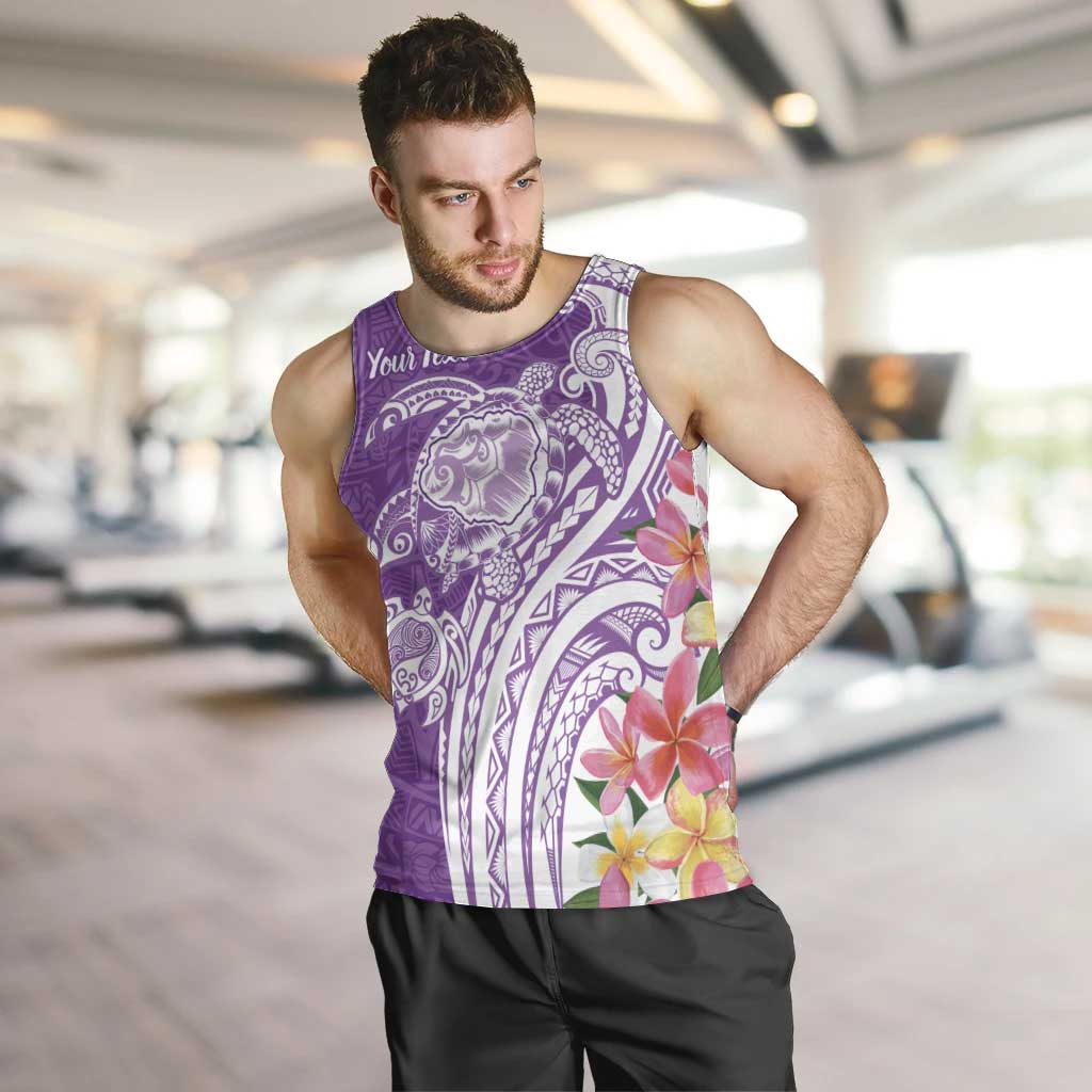 Aloha Kauai Island Personalized Men Tank Top Lilac Dreamy Turtle LT7 Lilac - Polynesian Pride