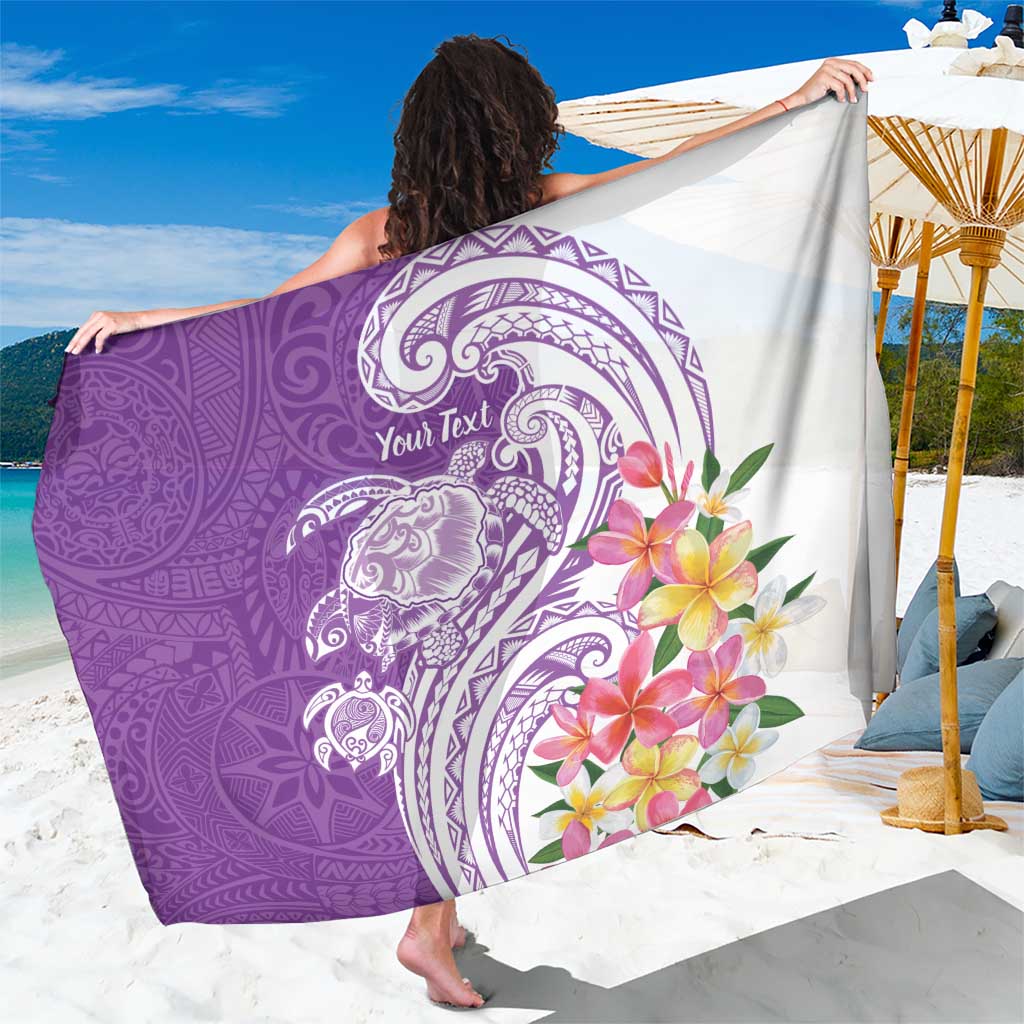 Aloha Kauai Island Personalized Sarong Lilac Dreamy Turtle