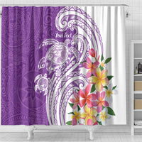Aloha Kauai Island Personalized Shower Curtain Lilac Dreamy Turtle