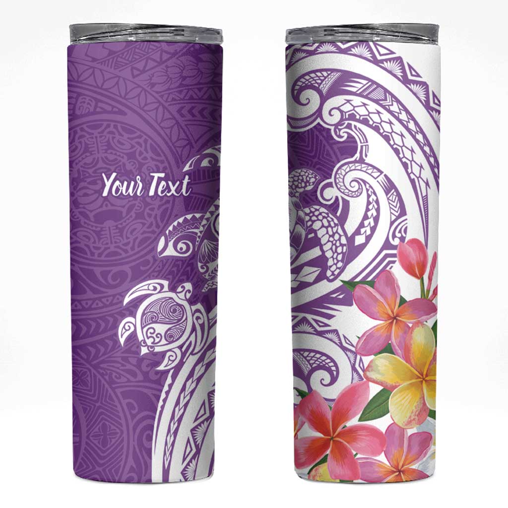 Aloha Kauai Island Personalized Skinny Tumbler Lilac Dreamy Turtle