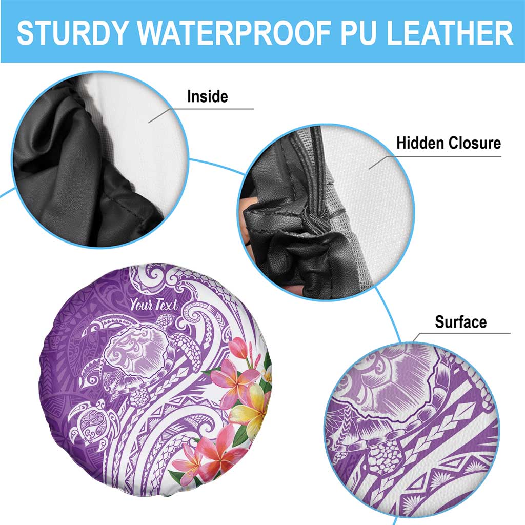 Aloha Kauai Island Personalized Spare Tire Cover Lilac Dreamy Turtle