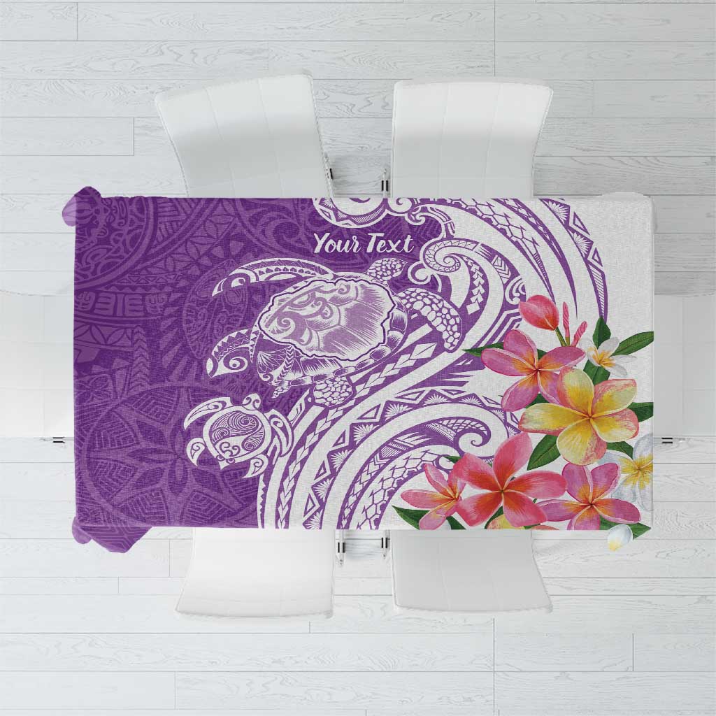 Aloha Kauai Island Personalized Tablecloth Lilac Dreamy Turtle