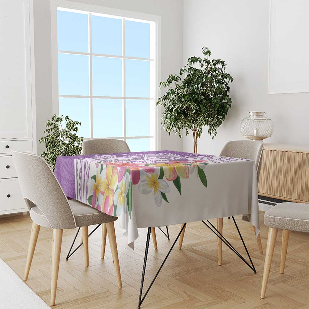 Aloha Kauai Island Personalized Tablecloth Lilac Dreamy Turtle