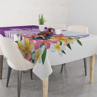 Aloha Kauai Island Personalized Tablecloth Lilac Dreamy Turtle